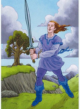 Lá Page of Swords – Llewellyn’s Classic Tarot