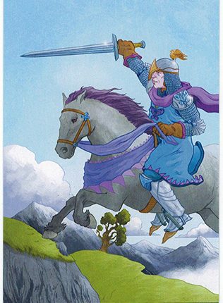 Lá Knight of Swords – Llewellyn’s Classic Tarot