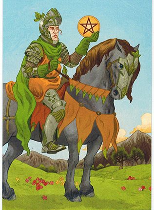 Lá Knight of Pentacles – Llewellyn’s Classic Tarot