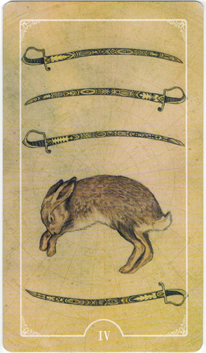 Ý nghĩa lá IV Swords trong bộ bài Ostara Tarot