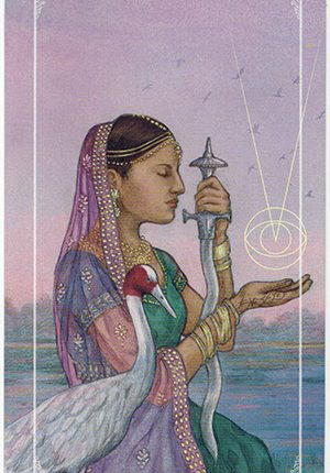 Lá Queen of Swords – Ostara Tarot