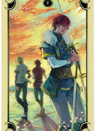Lá Five of Swords – Mystical Manga Tarot