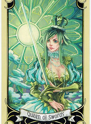 Lá Queen of Swords – Mystical Manga Tarot