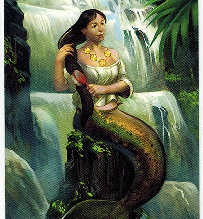 Mermaid Tarot – 4 of Pentacles