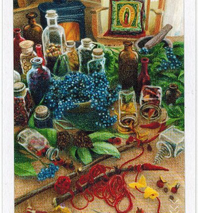 The Herbcrafter’s Tarot – Four Of Fire